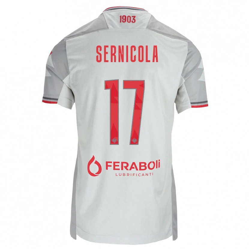 Danxen Dames Leonardo Sernicola #17 Grijs Wit Rood Uitshirt Uittenue 2026/27 T-Shirt