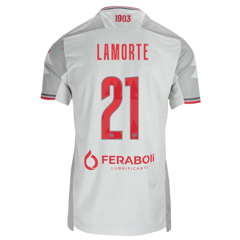 Danxen Dames Alessandro Lamorte #21 Grijs Wit Rood Uitshirt Uittenue 2026/27 T-Shirt