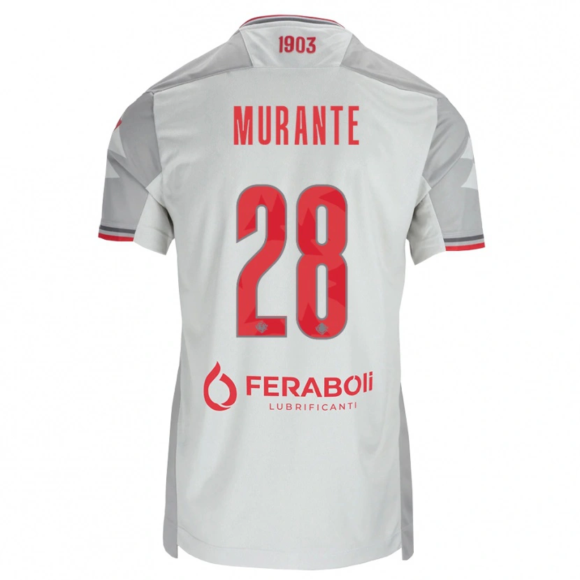 Danxen Dames Alessandro Murante #28 Grijs Wit Rood Uitshirt Uittenue 2026/27 T-Shirt