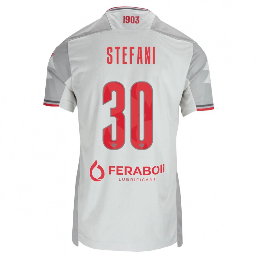 Danxen Dames Christian Stefani #30 Grijs Wit Rood Uitshirt Uittenue 2026/27 T-Shirt