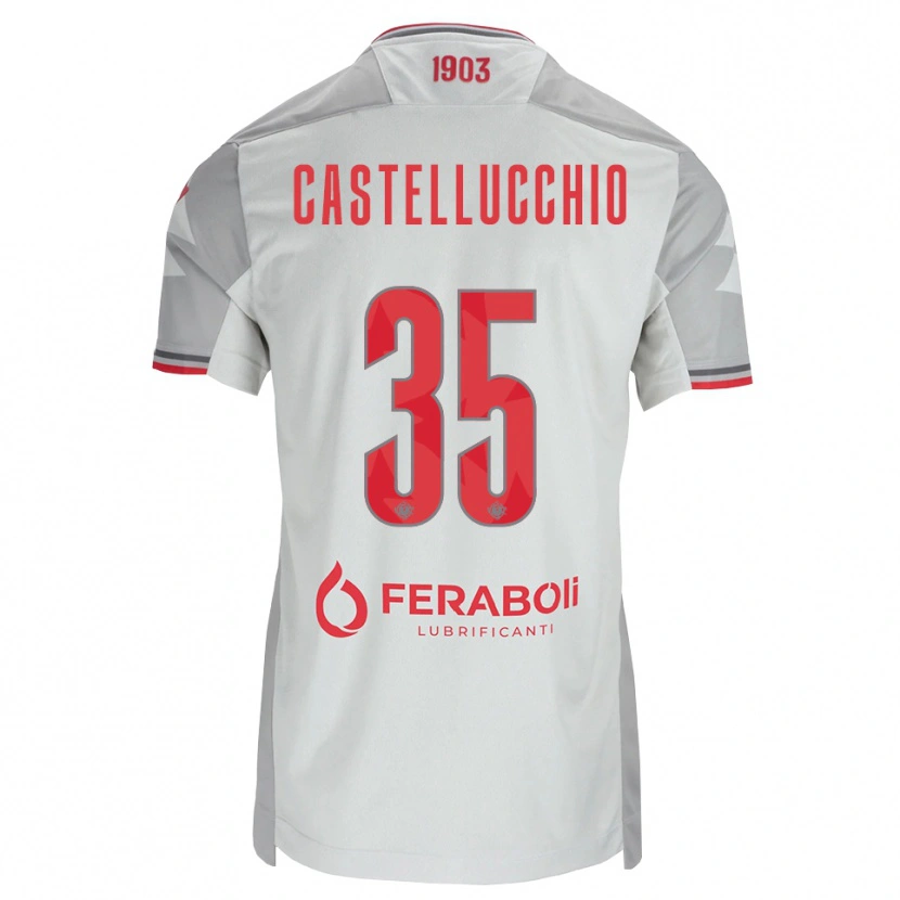 Danxen Dames Gabriele Castellucchio #35 Grijs Wit Rood Uitshirt Uittenue 2026/27 T-Shirt