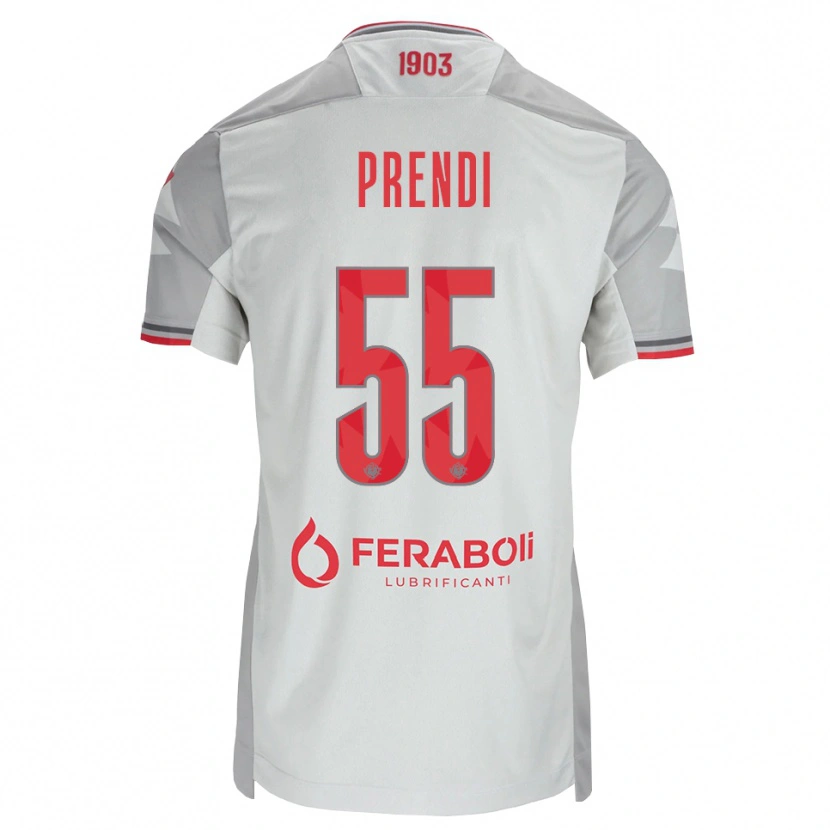 Danxen Dames Denis Prendi #55 Grijs Wit Rood Uitshirt Uittenue 2026/27 T-Shirt