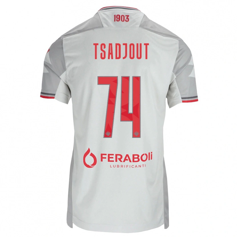 Danxen Dames Frank Tsadjout #74 Grijs Wit Rood Uitshirt Uittenue 2026/27 T-Shirt