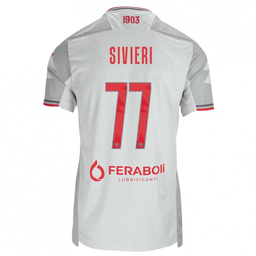Danxen Dames Lorenzo Sivieri #77 Grijs Wit Rood Uitshirt Uittenue 2026/27 T-Shirt