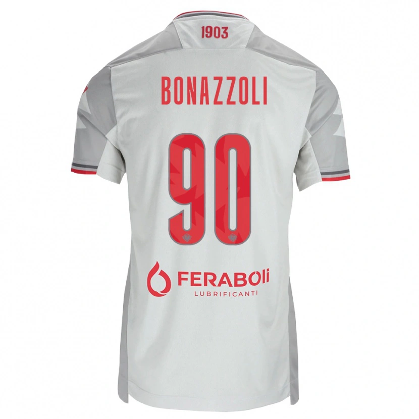 Danxen Dames Federico Bonazzoli #90 Grijs Wit Rood Uitshirt Uittenue 2026/27 T-Shirt