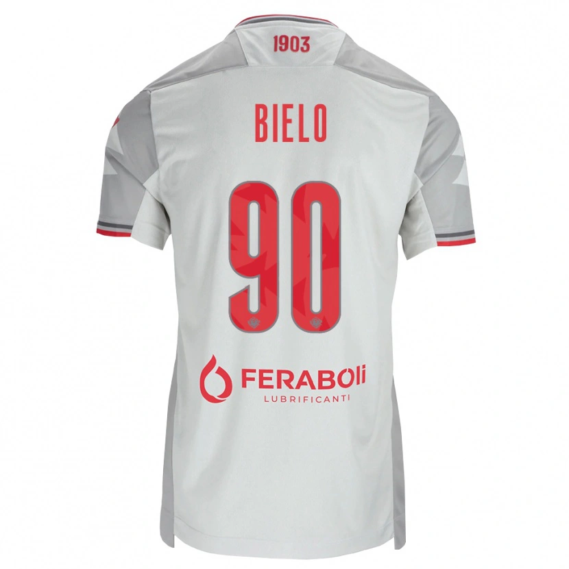 Danxen Dames Manu Bielo #90 Grijs Wit Rood Uitshirt Uittenue 2026/27 T-Shirt