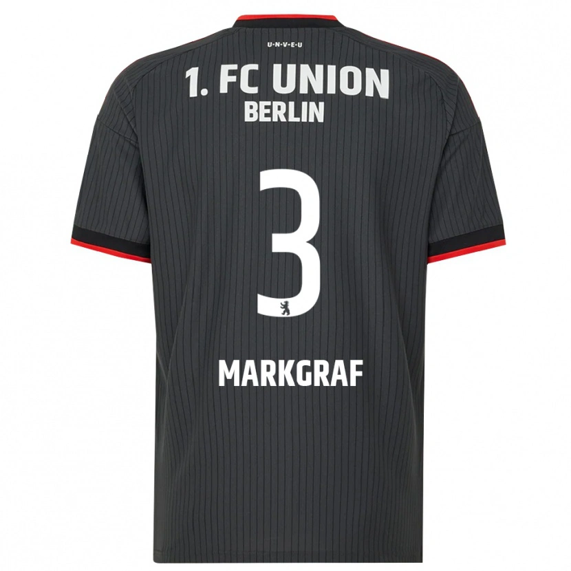 Danxen Dames Andrik Markgraf #3 Zwart Wit Rood Uitshirt Uittenue 2026/27 T-Shirt