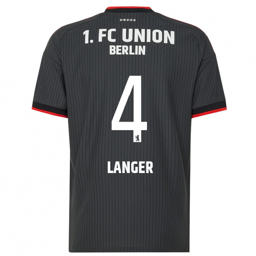 Danxen Dames Richard Langer #4 Zwart Wit Rood Uitshirt Uittenue 2026/27 T-Shirt