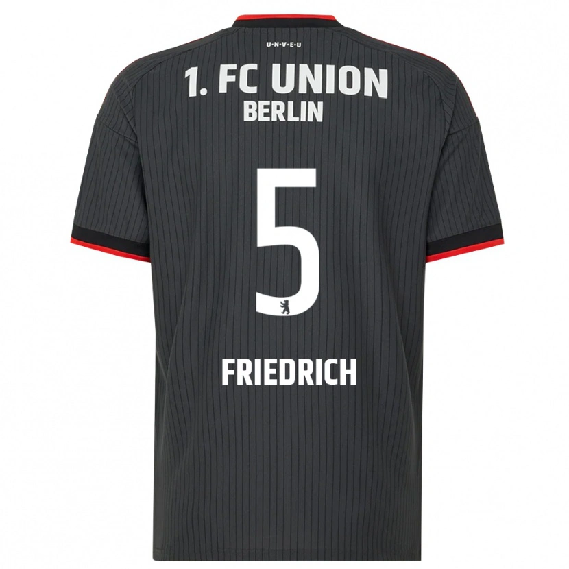 Danxen Dames Marvin Friedrich #5 Zwart Wit Rood Uitshirt Uittenue 2026/27 T-Shirt