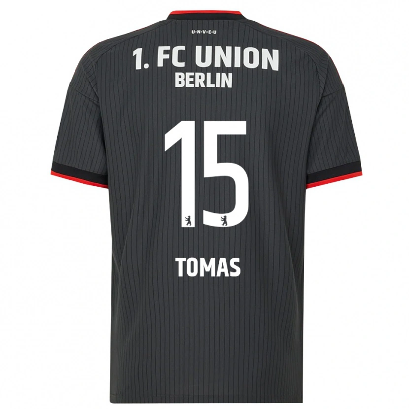 Danxen Dames Milos Tomas #15 Zwart Wit Rood Uitshirt Uittenue 2026/27 T-Shirt