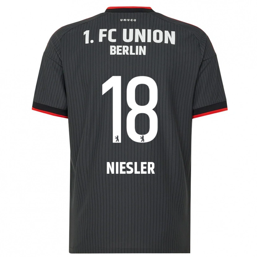 Danxen Dames Charleen Niesler #18 Zwart Wit Rood Uitshirt Uittenue 2026/27 T-Shirt