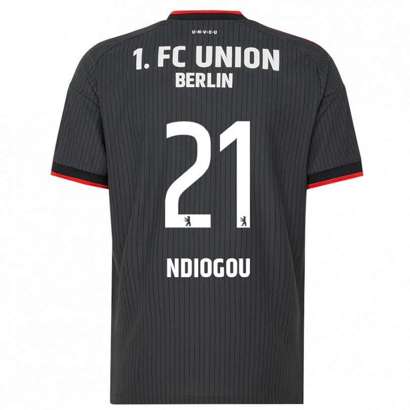 Danxen Dames Pape-Omar Ndiogou #21 Zwart Wit Rood Uitshirt Uittenue 2026/27 T-Shirt