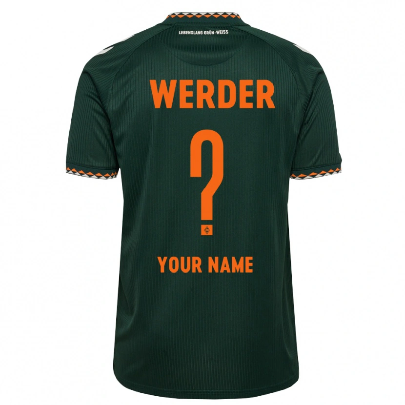 Danxen Dames Uw Naam #0 Donkergroen Oranje Wit Uitshirt Uittenue 2026/27 T-Shirt