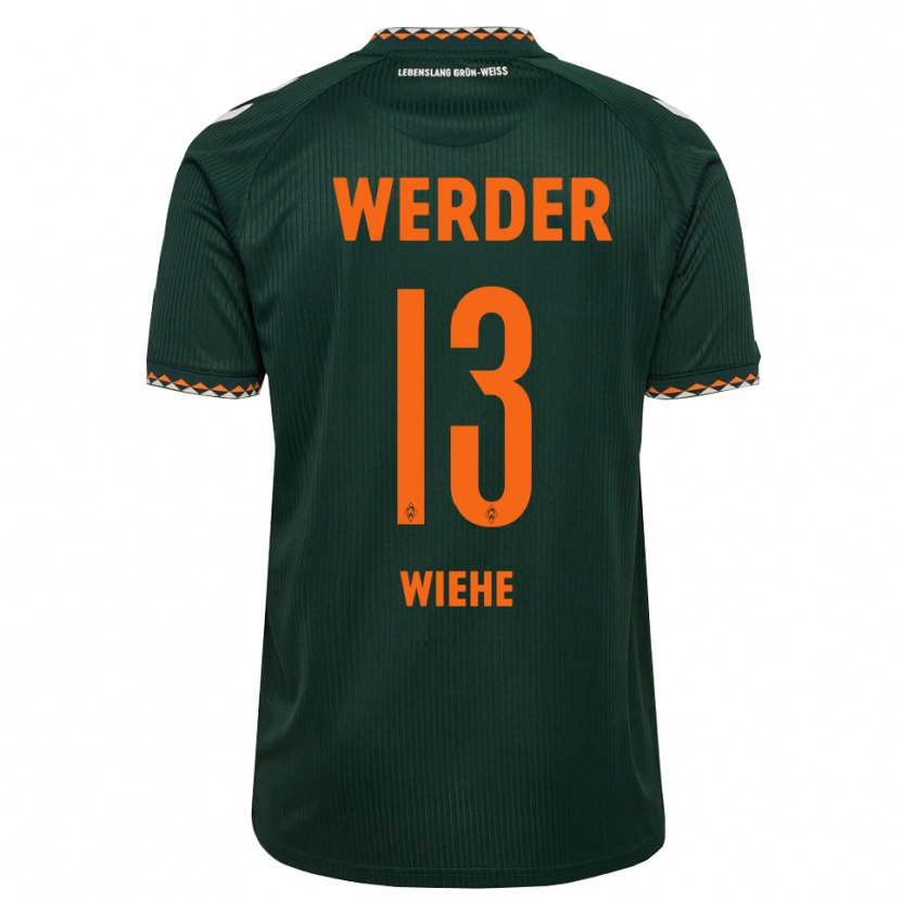 Danxen Dames Jakob Wiehe #13 Donkergroen Oranje Wit Uitshirt Uittenue 2026/27 T-Shirt