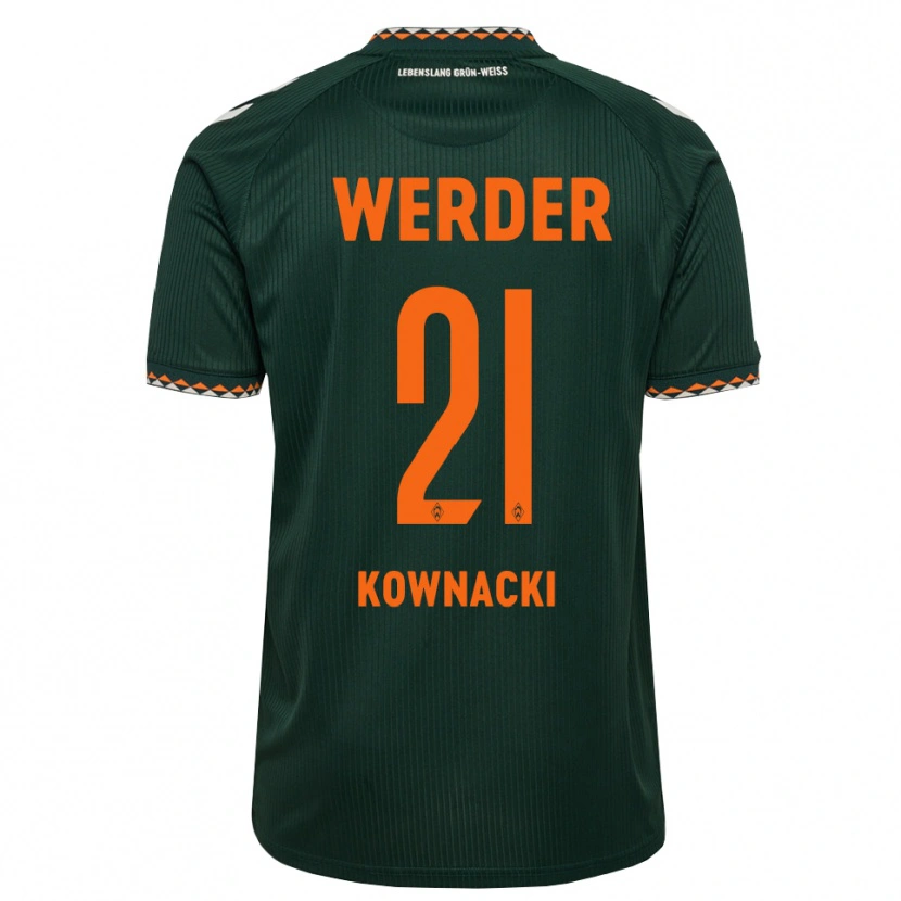 Danxen Dames Dawid Kownacki #21 Donkergroen Oranje Wit Uitshirt Uittenue 2026/27 T-Shirt