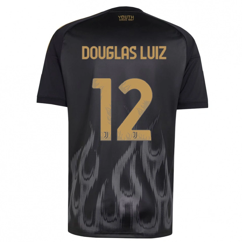Danxen Dames Douglas Luiz #12 Zwart Bruin Thuisshirt Derde Tenue 2026/27 T-Shirt