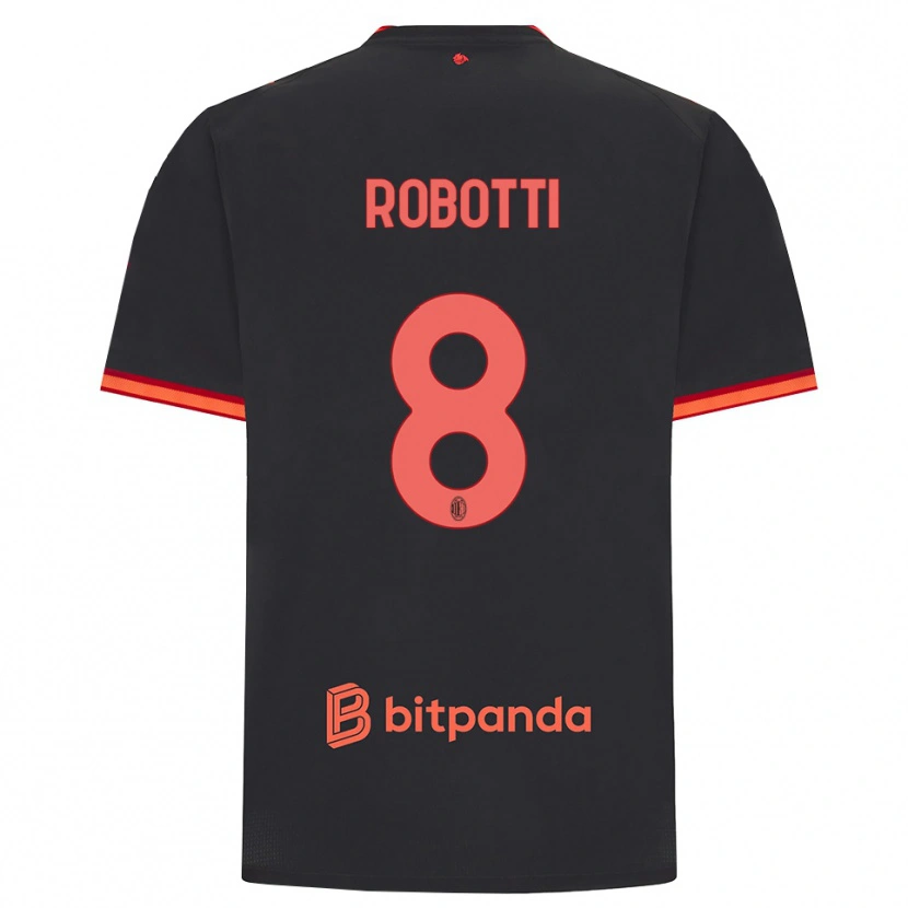 Danxen Dames Giovanni Robotti #8 Zwart Rood Thuisshirt Derde Tenue 2026/27 T-Shirt