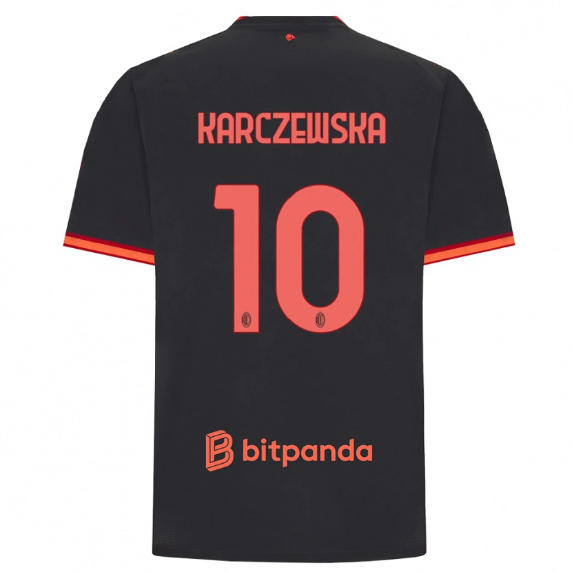 Danxen Dames Nikola Karczewska #10 Zwart Rood Thuisshirt Derde Tenue 2026/27 T-Shirt