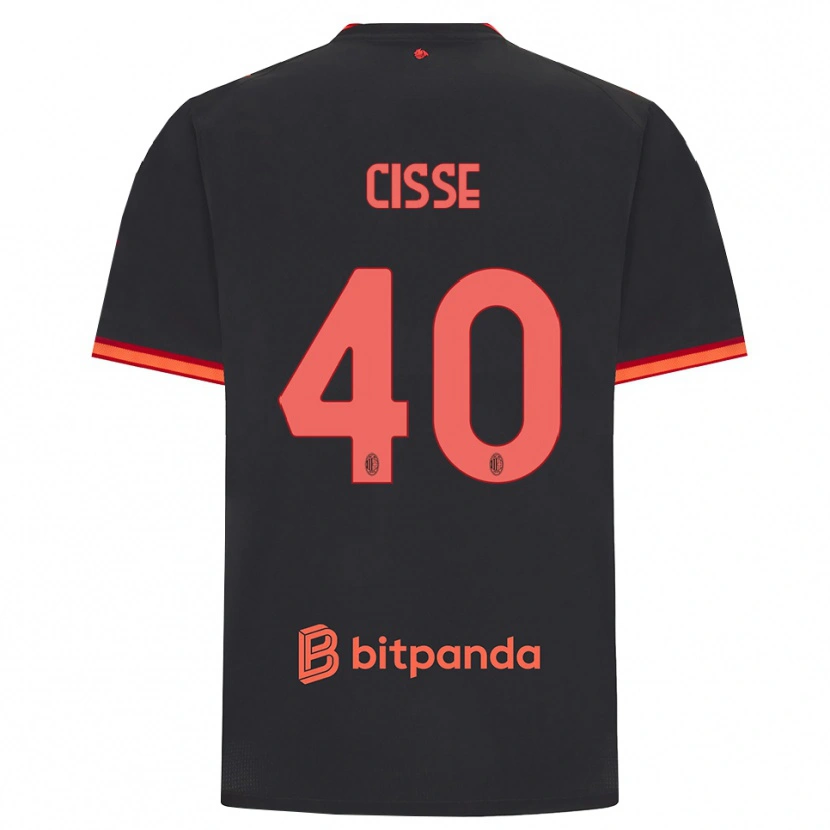 Danxen Dames El Hadji Malick Cissé #40 Zwart Rood Thuisshirt Derde Tenue 2026/27 T-Shirt