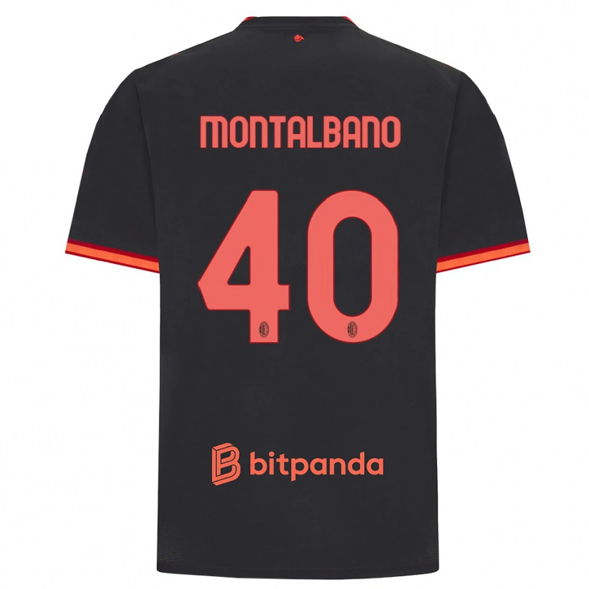 Danxen Dames Nicolo Montalbano #40 Zwart Rood Thuisshirt Derde Tenue 2026/27 T-Shirt
