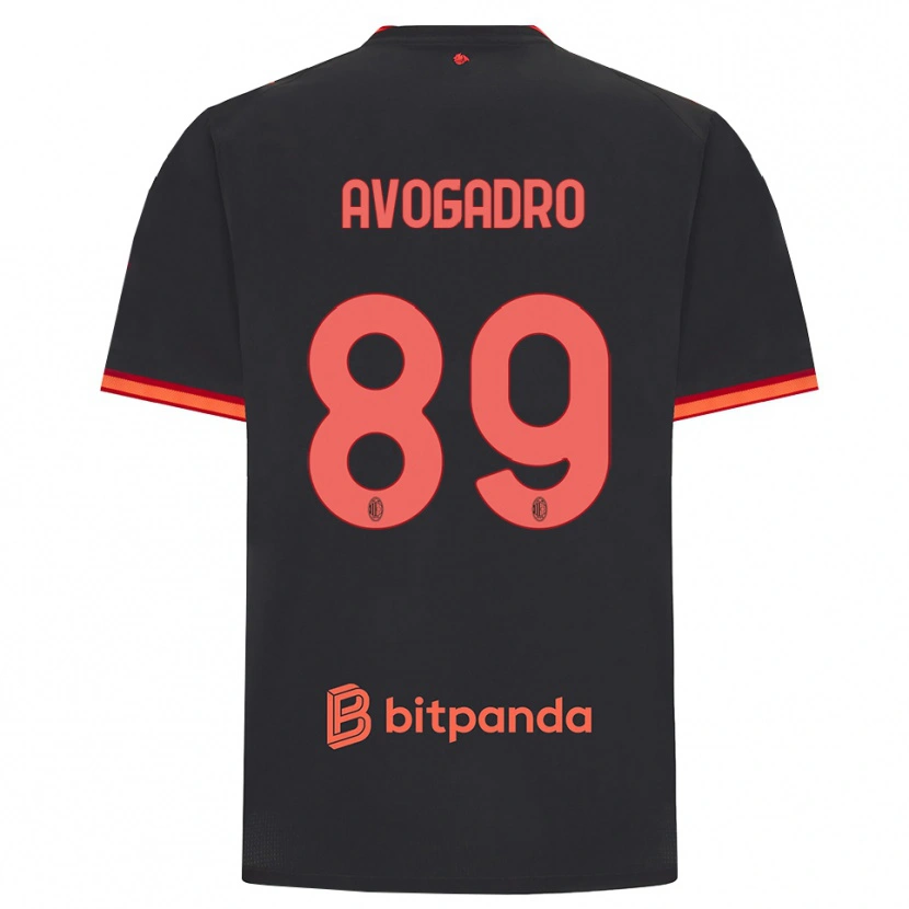 Danxen Dames Pietro Avogadro #89 Zwart Rood Thuisshirt Derde Tenue 2026/27 T-Shirt