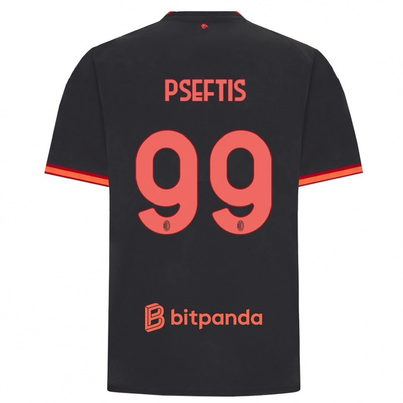 Danxen Dames Fotios Pseftis #99 Zwart Rood Thuisshirt Derde Tenue 2026/27 T-Shirt