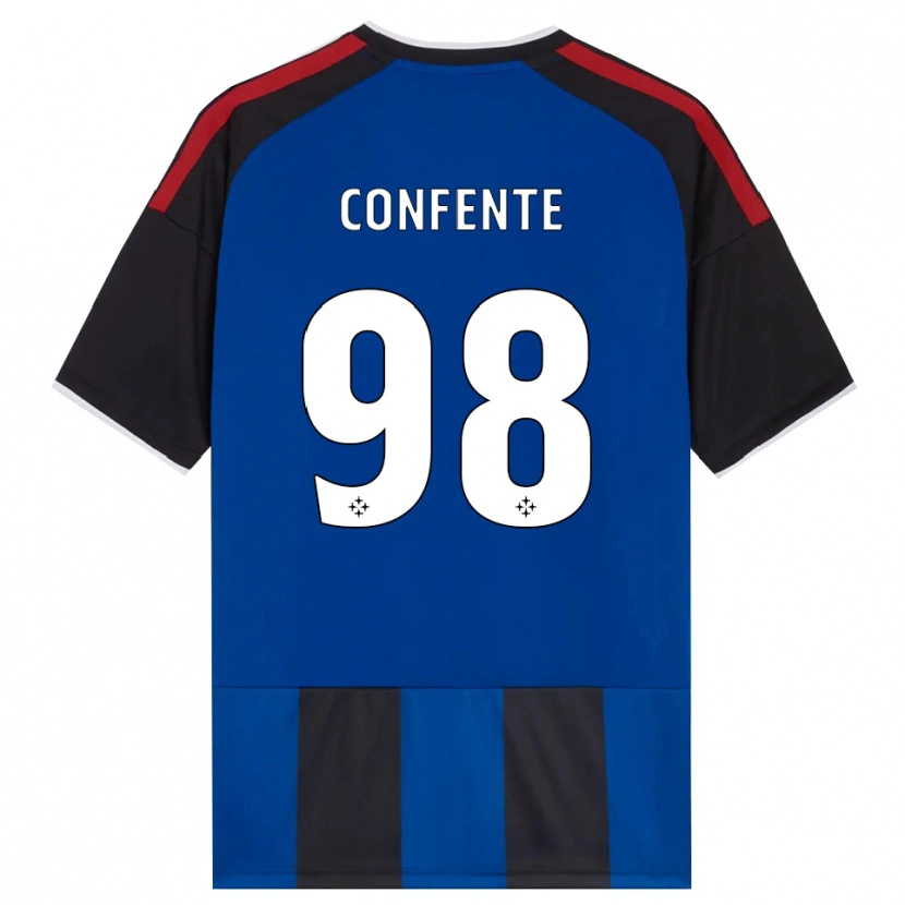 Danxen Dames Alessandro Confente #98 Zwart Rood Wit Blauw Thuisshirt Thuistenue 2026/27 T-Shirt