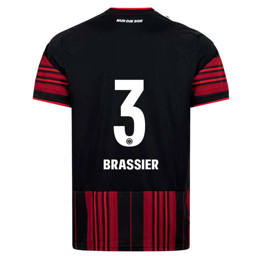 Danxen Kinderen Lilian Brassier #3 Zwart Rood Wit Thuisshirt Thuistenue 2026/27 T-Shirt