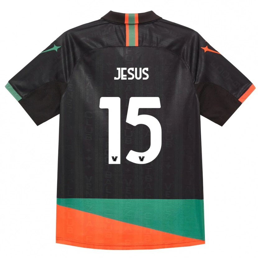 Danxen Kinderen Juan Jesus #15 Zwart Oranje Groen Thuisshirt Thuistenue 2026/27 T-Shirt