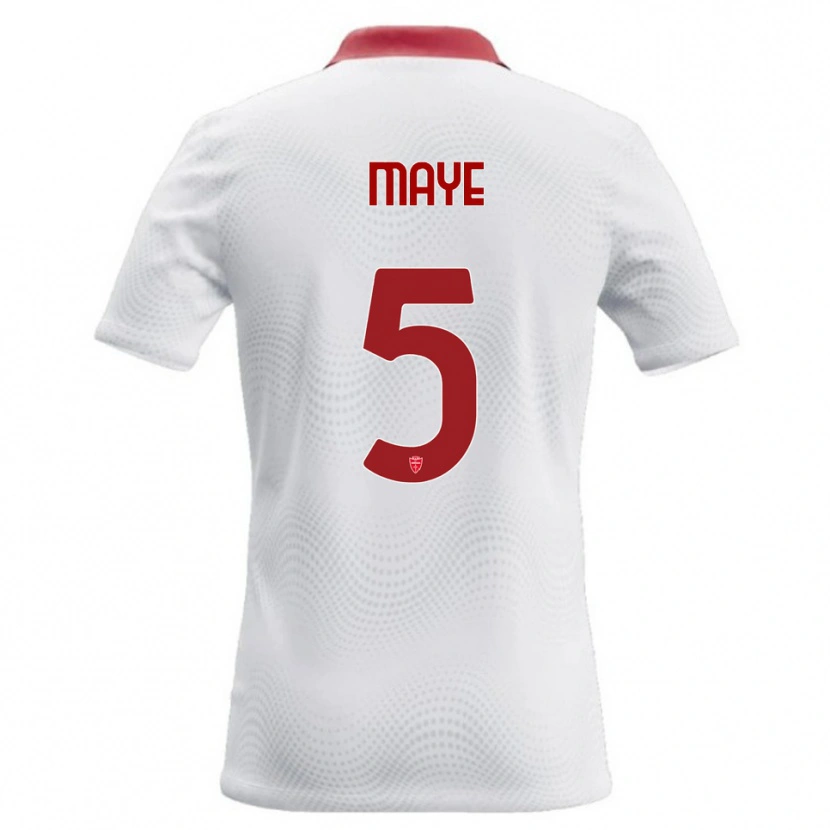 Danxen Kinderen Yvan Maye #5 Wit Rood Uitshirt Uittenue 2026/27 T-Shirt