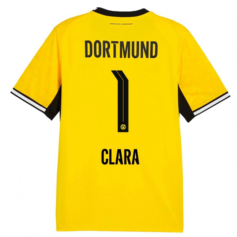 Danxen Kinderen Woltering Clara #1 Geel Zwart Wit Thuisshirt Thuistenue 2026/27 T-Shirt