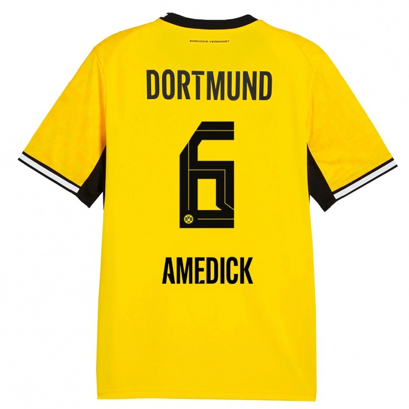 Danxen Kinderen Maik Amedick #6 Geel Zwart Wit Thuisshirt Thuistenue 2026/27 T-Shirt