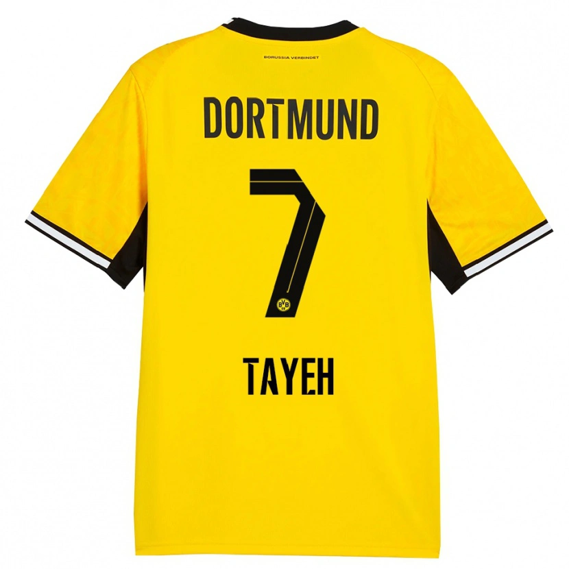 Danxen Kinderen Marah Tayeh #7 Geel Zwart Wit Thuisshirt Thuistenue 2026/27 T-Shirt