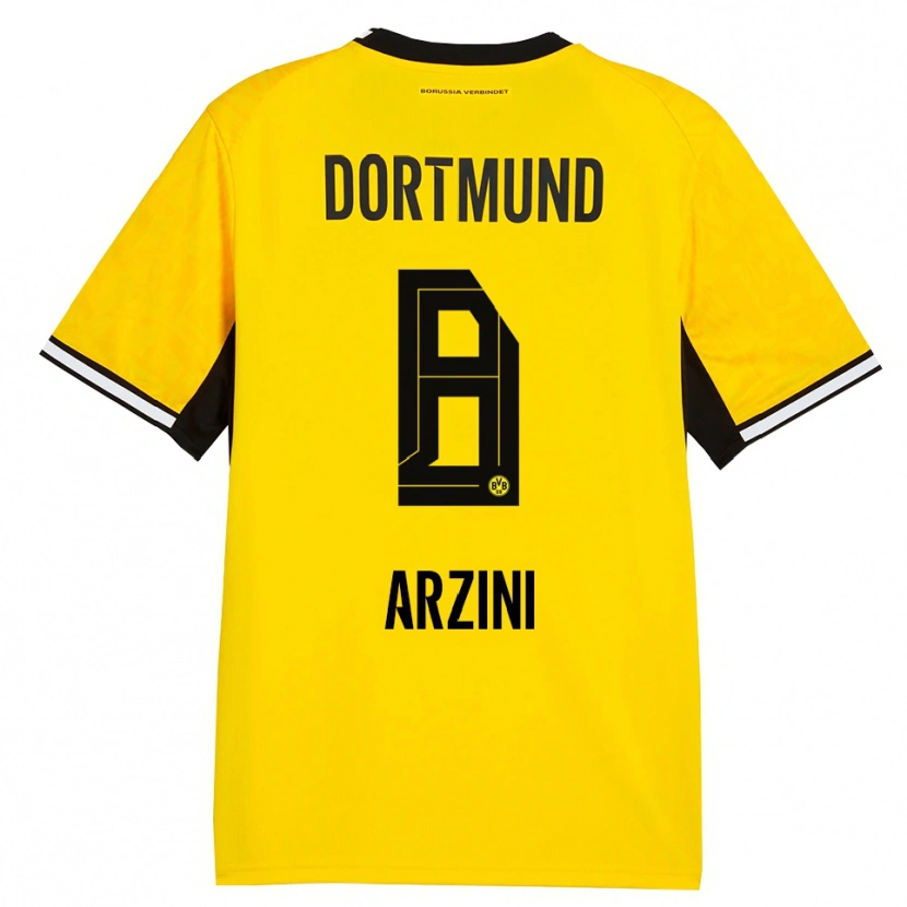 Danxen Kinderen Ilyas Arzini #8 Geel Zwart Wit Thuisshirt Thuistenue 2026/27 T-Shirt