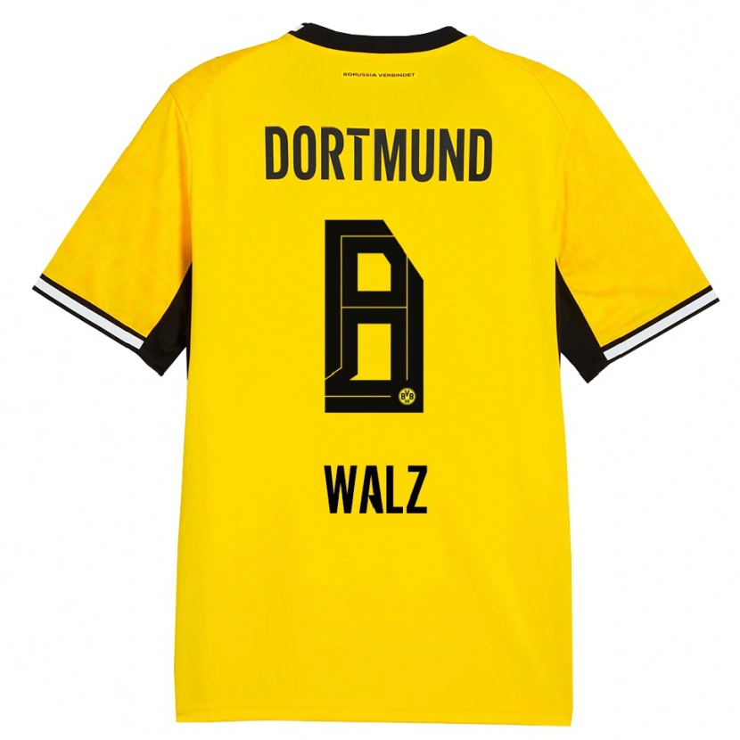 Danxen Kinderen Vasco Walz #8 Geel Zwart Wit Thuisshirt Thuistenue 2026/27 T-Shirt