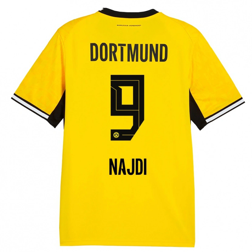 Danxen Kinderen Ahmad Najdi #9 Geel Zwart Wit Thuisshirt Thuistenue 2026/27 T-Shirt