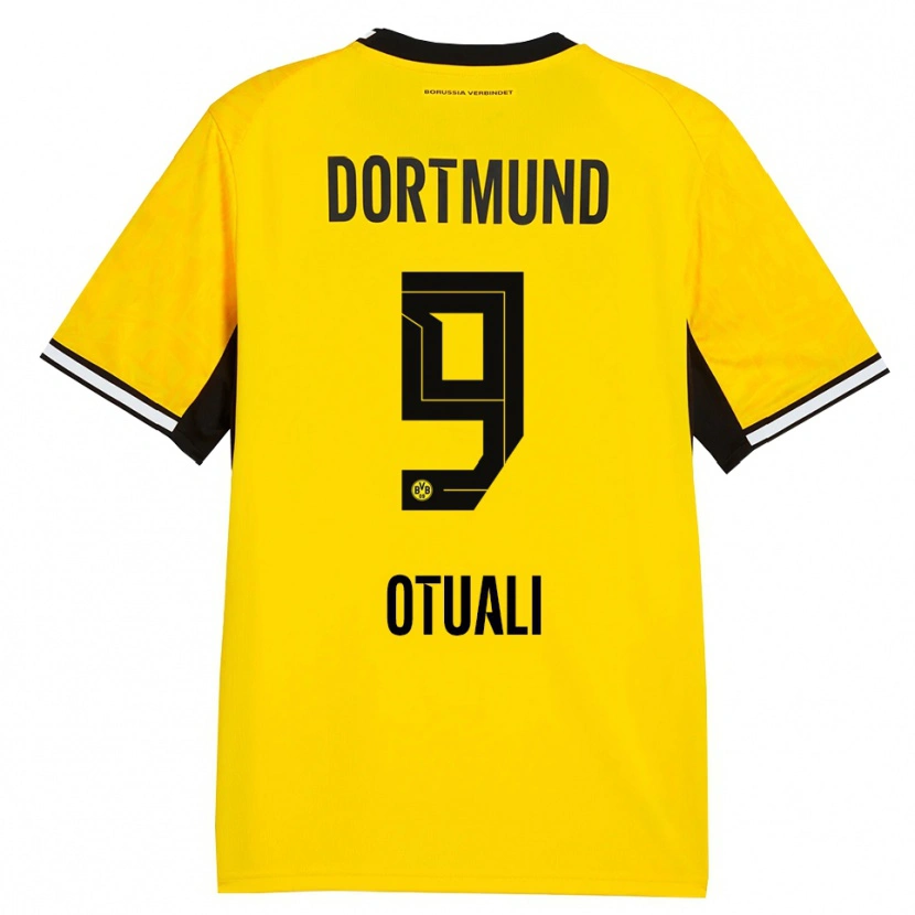 Danxen Kinderen Moses Otuali #9 Geel Zwart Wit Thuisshirt Thuistenue 2026/27 T-Shirt