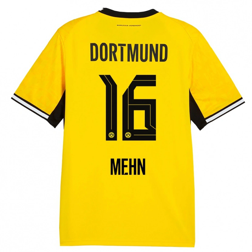 Danxen Kinderen Phil Josef Mehn #16 Geel Zwart Wit Thuisshirt Thuistenue 2026/27 T-Shirt