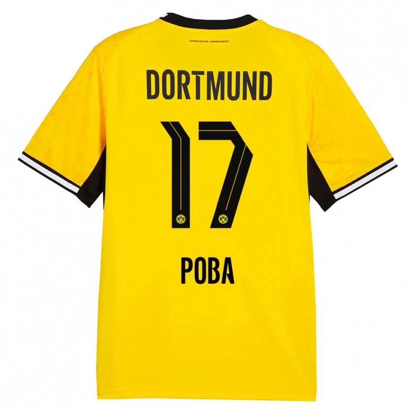 Danxen Kinderen Peniel Poba #17 Geel Zwart Wit Thuisshirt Thuistenue 2026/27 T-Shirt