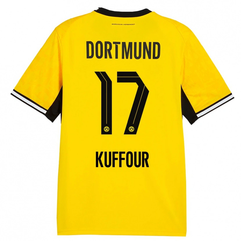 Danxen Kinderen Lloyd-Addo Kuffour #17 Geel Zwart Wit Thuisshirt Thuistenue 2026/27 T-Shirt