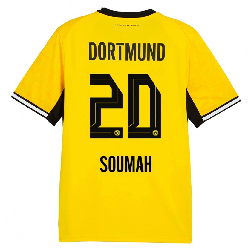 Danxen Kinderen Moussa Soumah #20 Geel Zwart Wit Thuisshirt Thuistenue 2026/27 T-Shirt