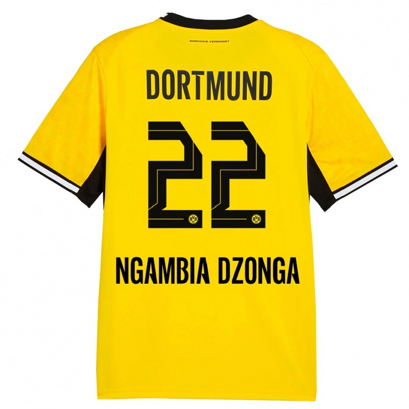 Danxen Kinderen Diego Ngambia #22 Geel Zwart Wit Thuisshirt Thuistenue 2026/27 T-Shirt