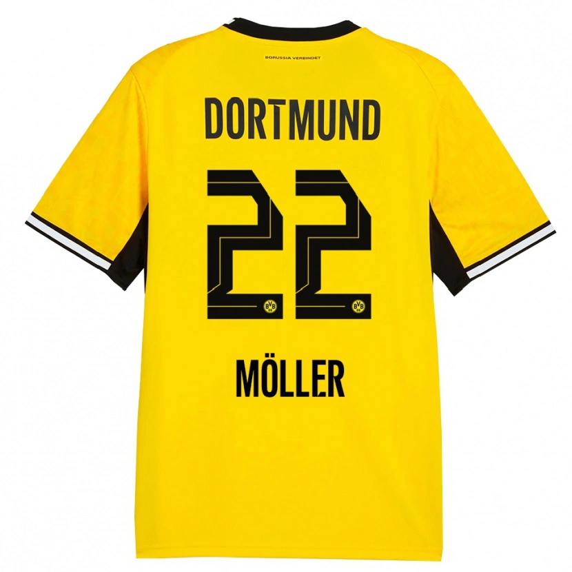 Danxen Kinderen Paul Möller #22 Geel Zwart Wit Thuisshirt Thuistenue 2026/27 T-Shirt