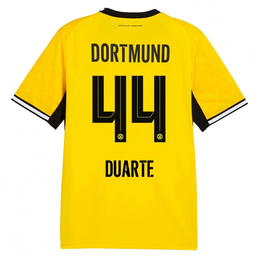 Danxen Kinderen Enzo Dos Santos #44 Geel Zwart Wit Thuisshirt Thuistenue 2026/27 T-Shirt