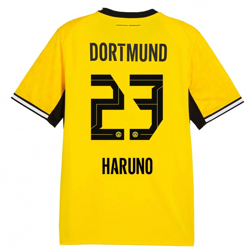 Danxen Kinderen Sasaki Haruno #23 Geel Zwart Wit Thuisshirt Thuistenue 2026/27 T-Shirt