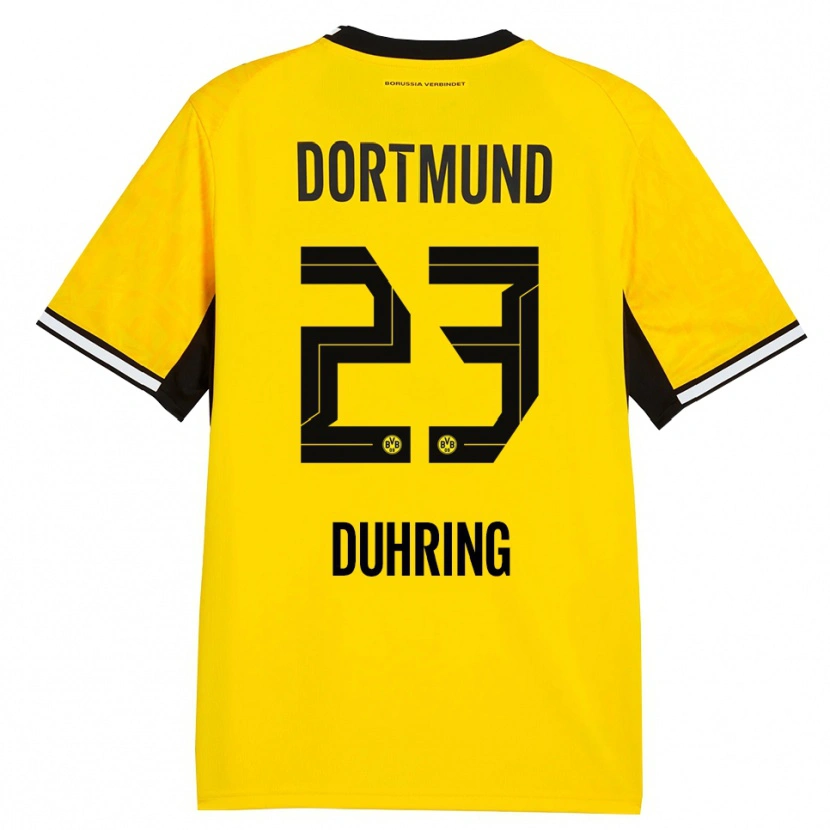 Danxen Kinderen Marc Niclas Duhring #23 Geel Zwart Wit Thuisshirt Thuistenue 2026/27 T-Shirt