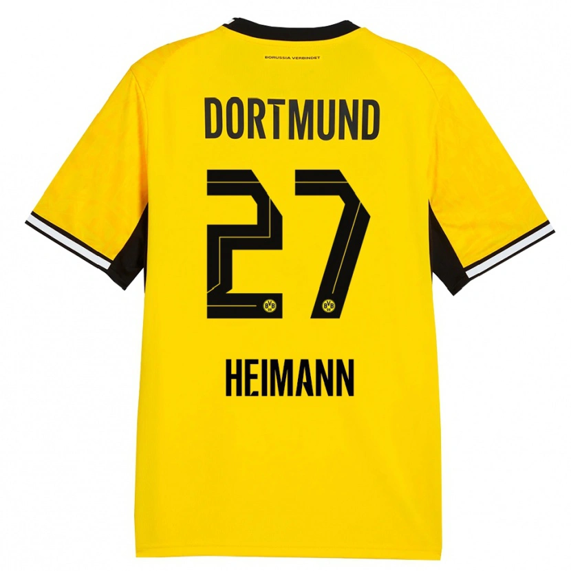 Danxen Kinderen Wesley Heimann #27 Geel Zwart Wit Thuisshirt Thuistenue 2026/27 T-Shirt