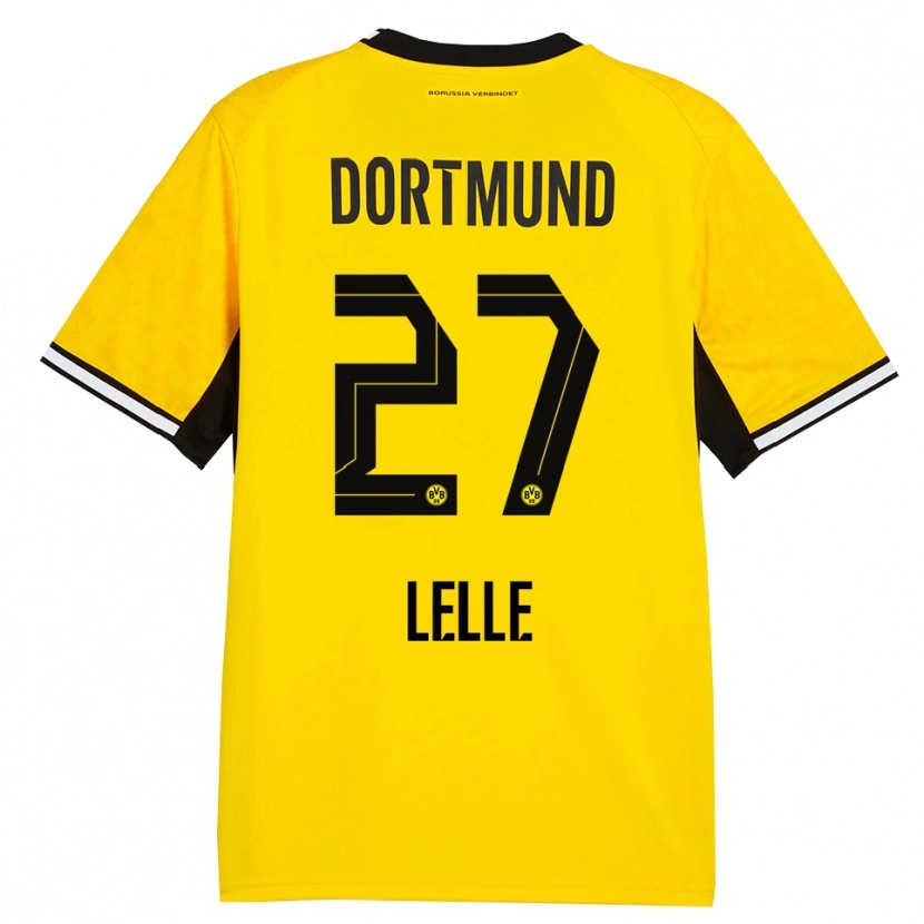 Danxen Kinderen David Lelle #27 Geel Zwart Wit Thuisshirt Thuistenue 2026/27 T-Shirt