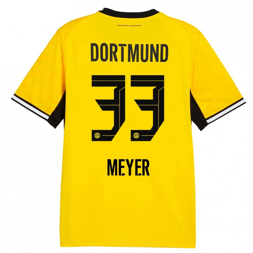 Danxen Kinderen Alexander Meyer #33 Geel Zwart Wit Thuisshirt Thuistenue 2026/27 T-Shirt