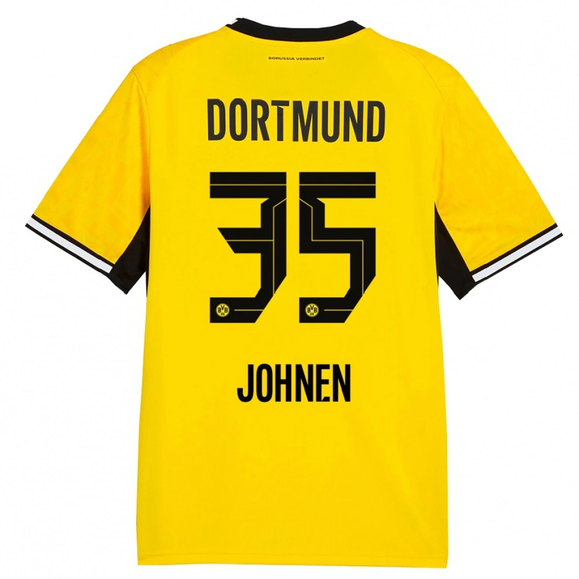 Danxen Kinderen Marcel Johnen #35 Geel Zwart Wit Thuisshirt Thuistenue 2026/27 T-Shirt